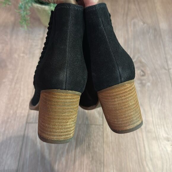 NEARLY NEW WATERPROOF SUEDE BLONDO NINA WHIPSTITCH ANKLE BOOT BLACK SIZE 8 - Picture 9 of 10